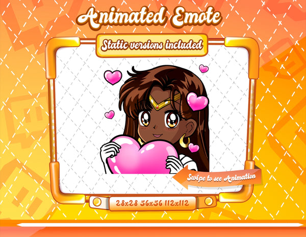 Animated 90's Anime Glam emotes V1