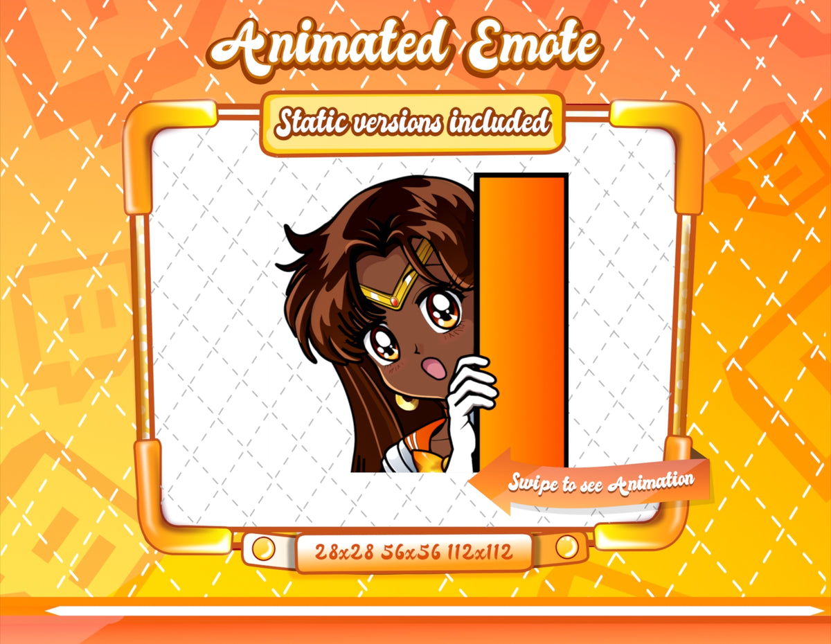 Animated 90's Anime Glam emotes V1