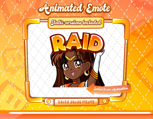 Animated 90's Anime Glam emotes V1