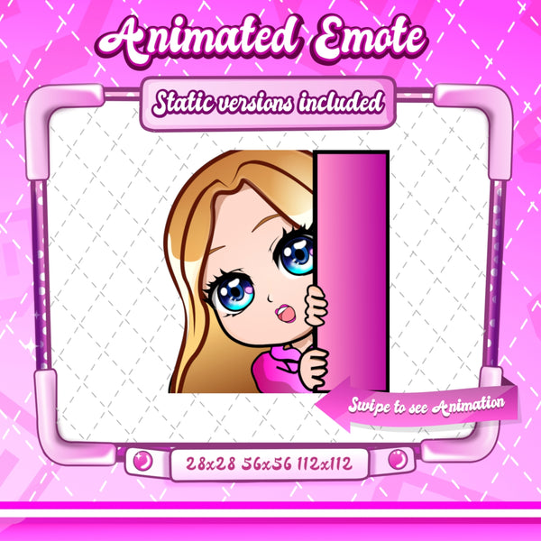 Animated blonde girl chibi Lurk emote