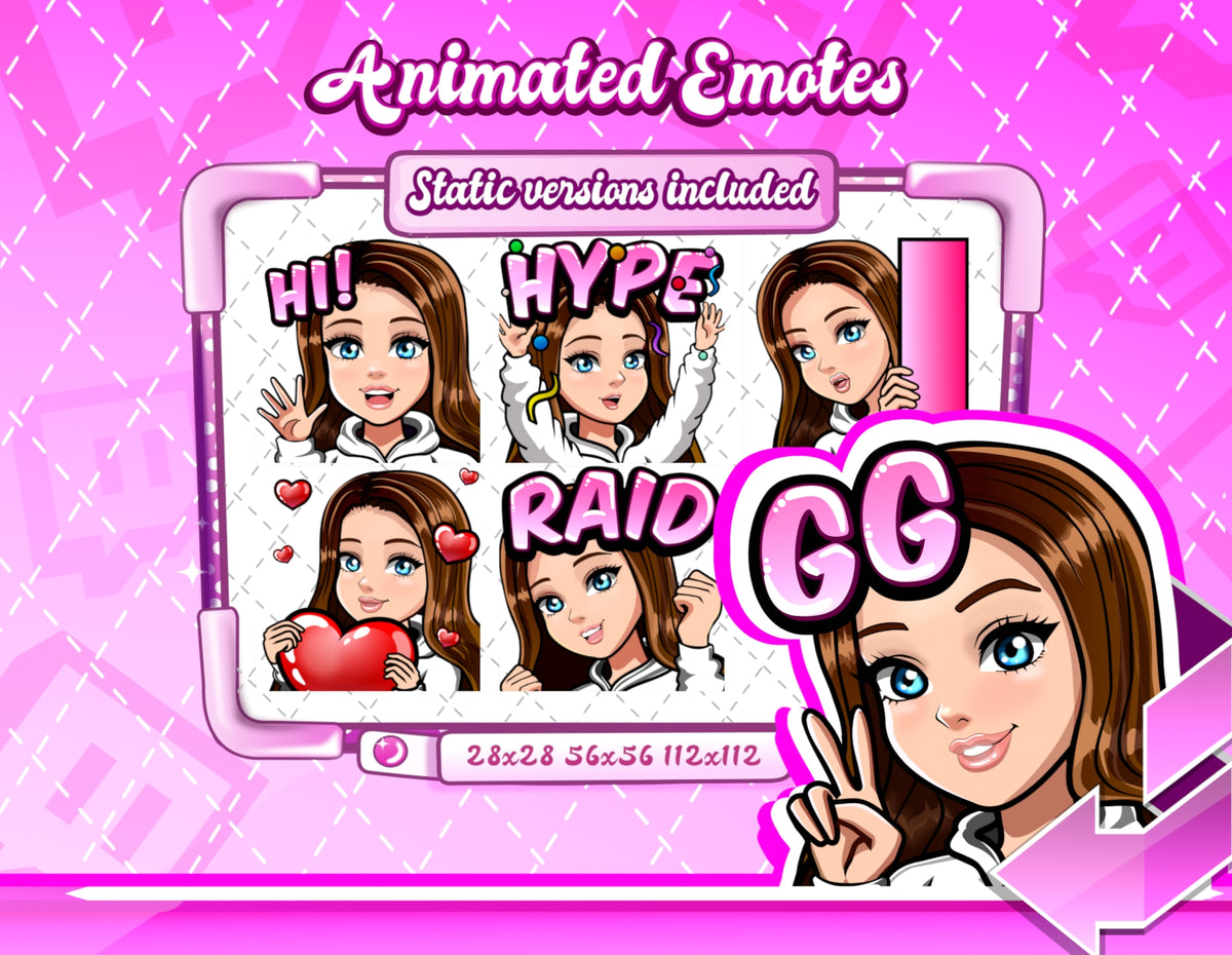 Animated Cartoon Glam emotes V3