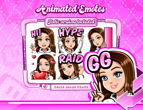 Animated Cartoon Glam emotes V3