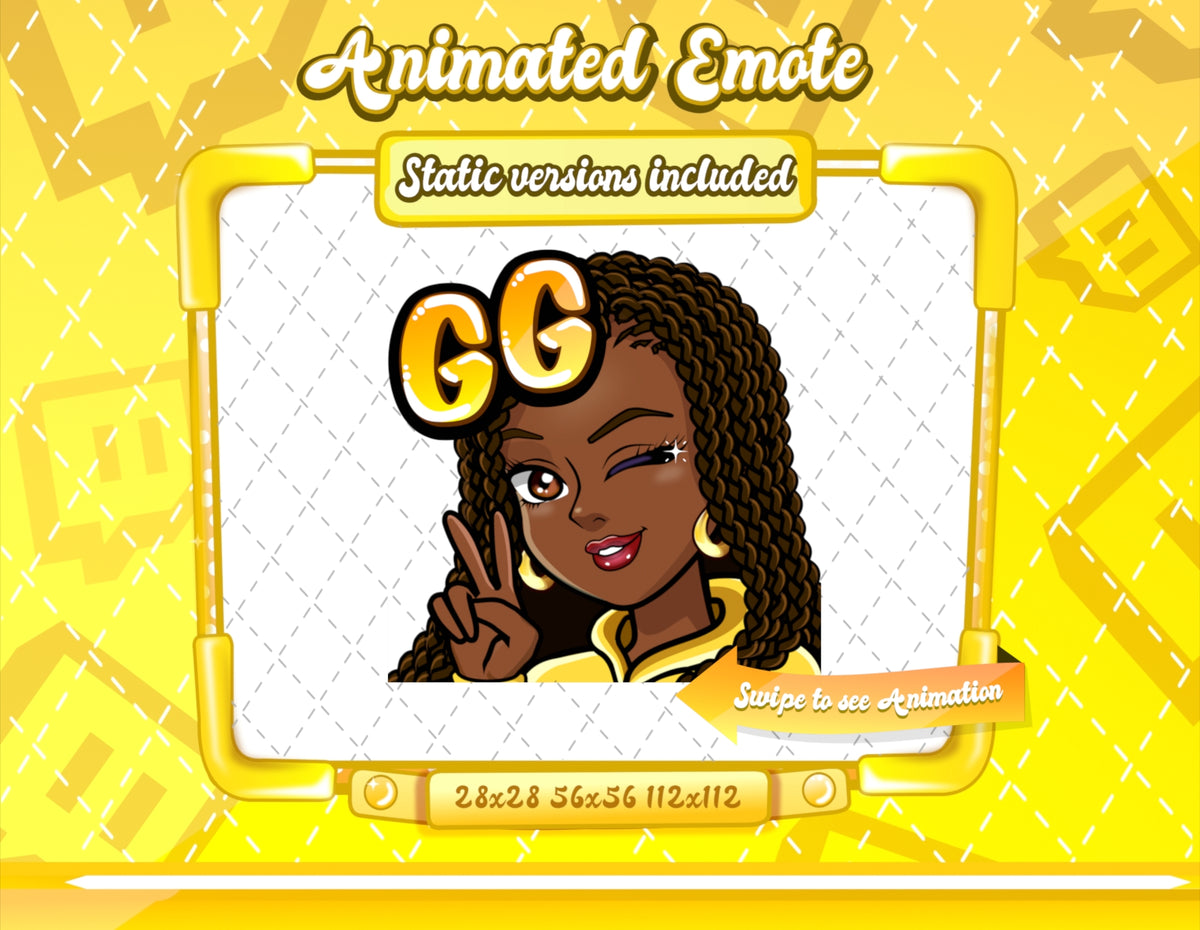 Animated Cartoon Glam emotes V1B