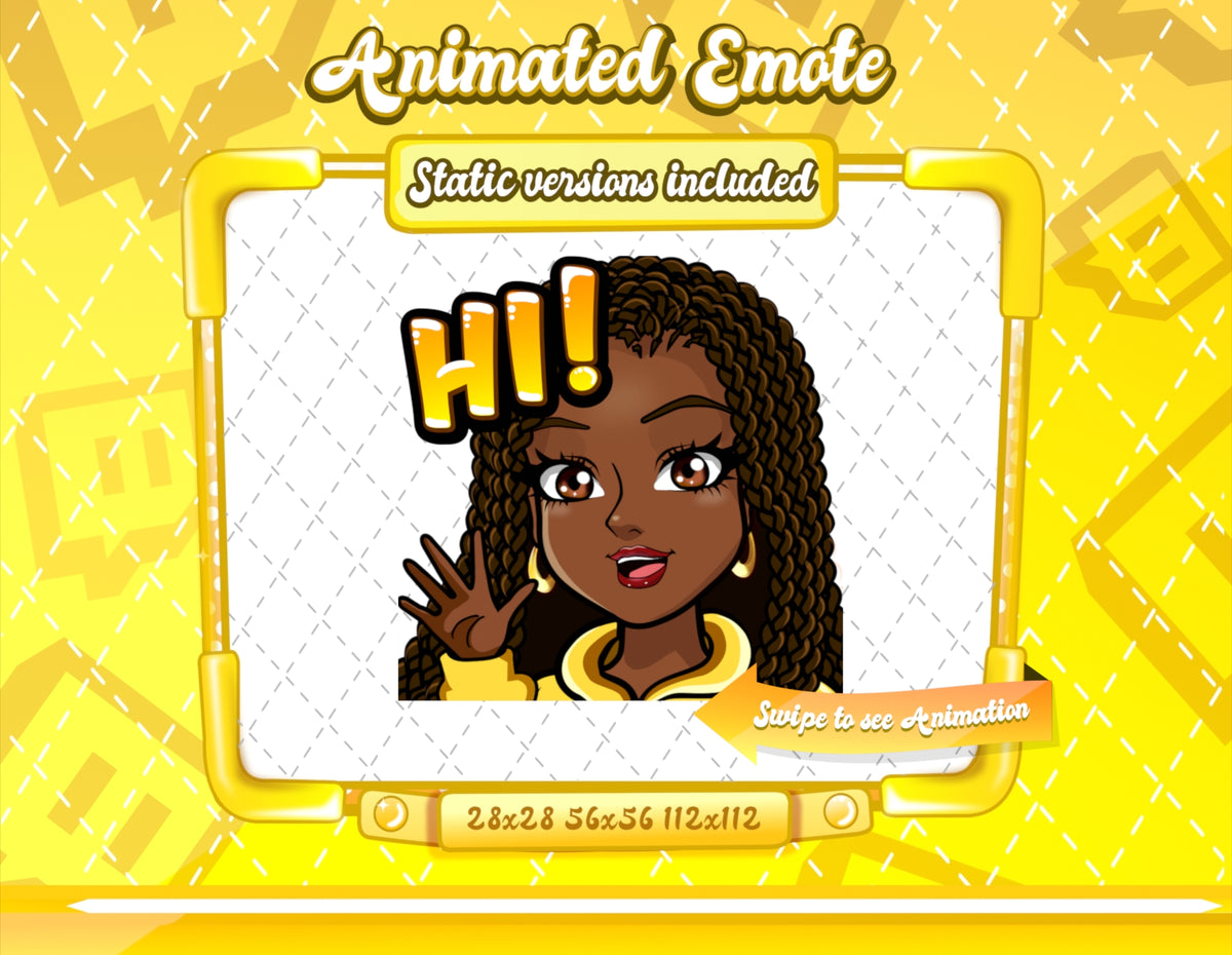 Animated Cartoon Glam emotes V1B