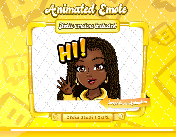 Animated Cartoon Glam emotes V1B