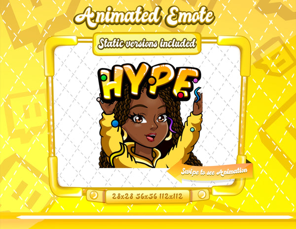 Animated Cartoon Glam emotes V1B