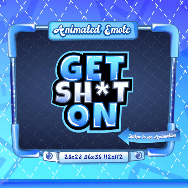 Animated Blue Get sh*t on Emote
