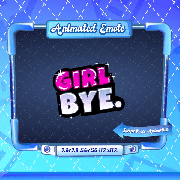Animated Girl Bye Emote