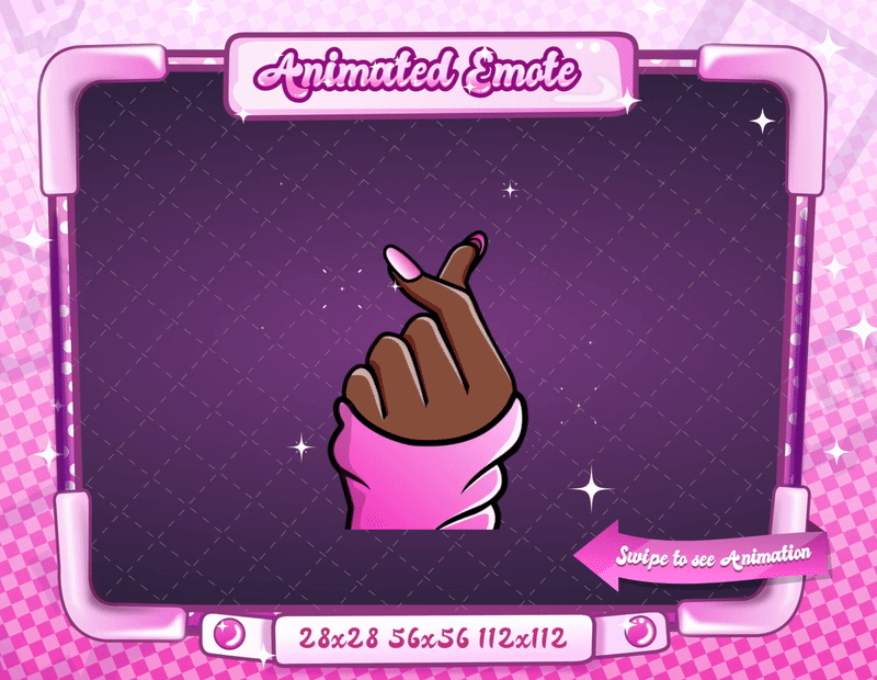 Animated Finger Heart Emote V2