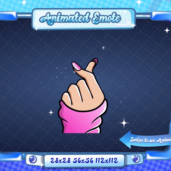 Animated Finger Heart Emote V1