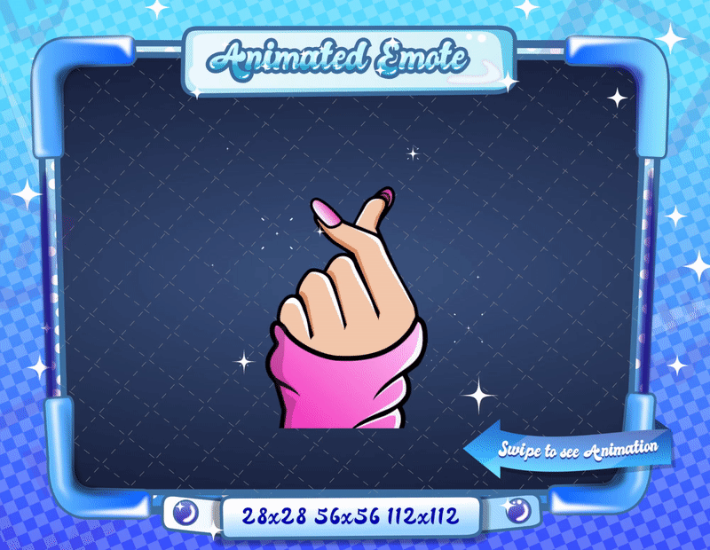 Animated Finger Heart Emote V1