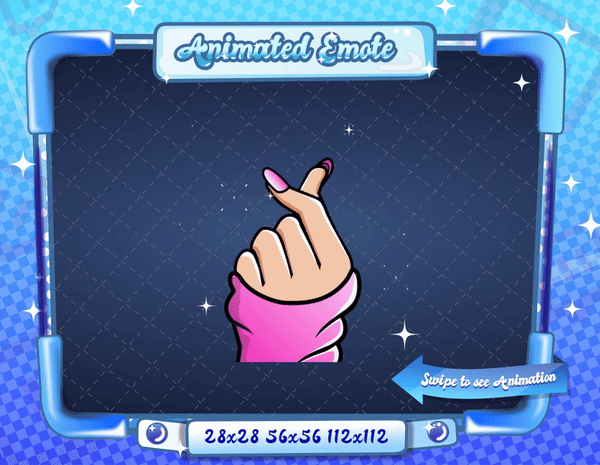 Animated Finger Heart Emote V1