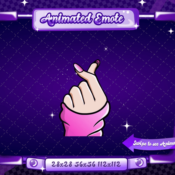 Animated Finger Heart Emote V3