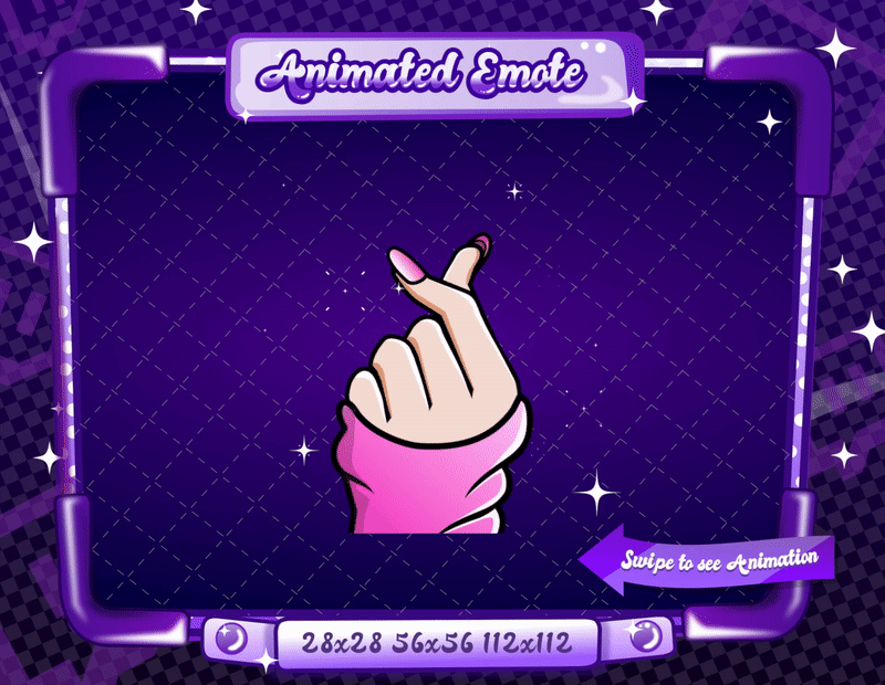 Animated Finger Heart Emote V3