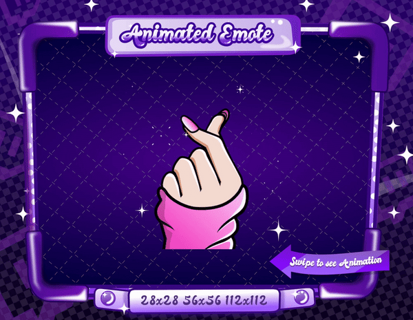 Animated Finger Heart Emote V3