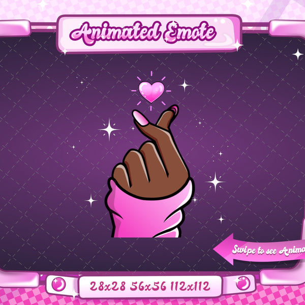 Animated Finger Heart Emote V2