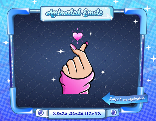 Animated Finger Heart Emote V1