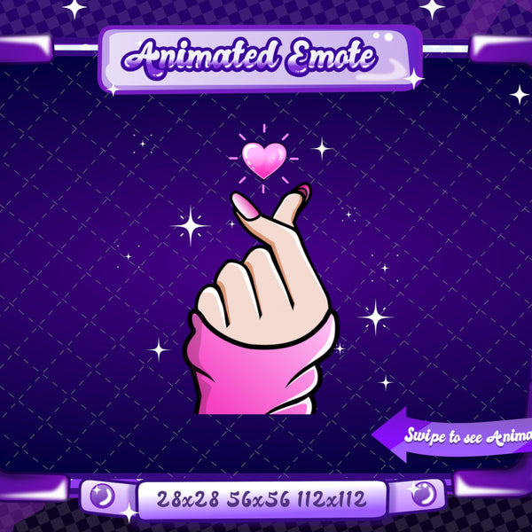 Animated Finger Heart Emote V3