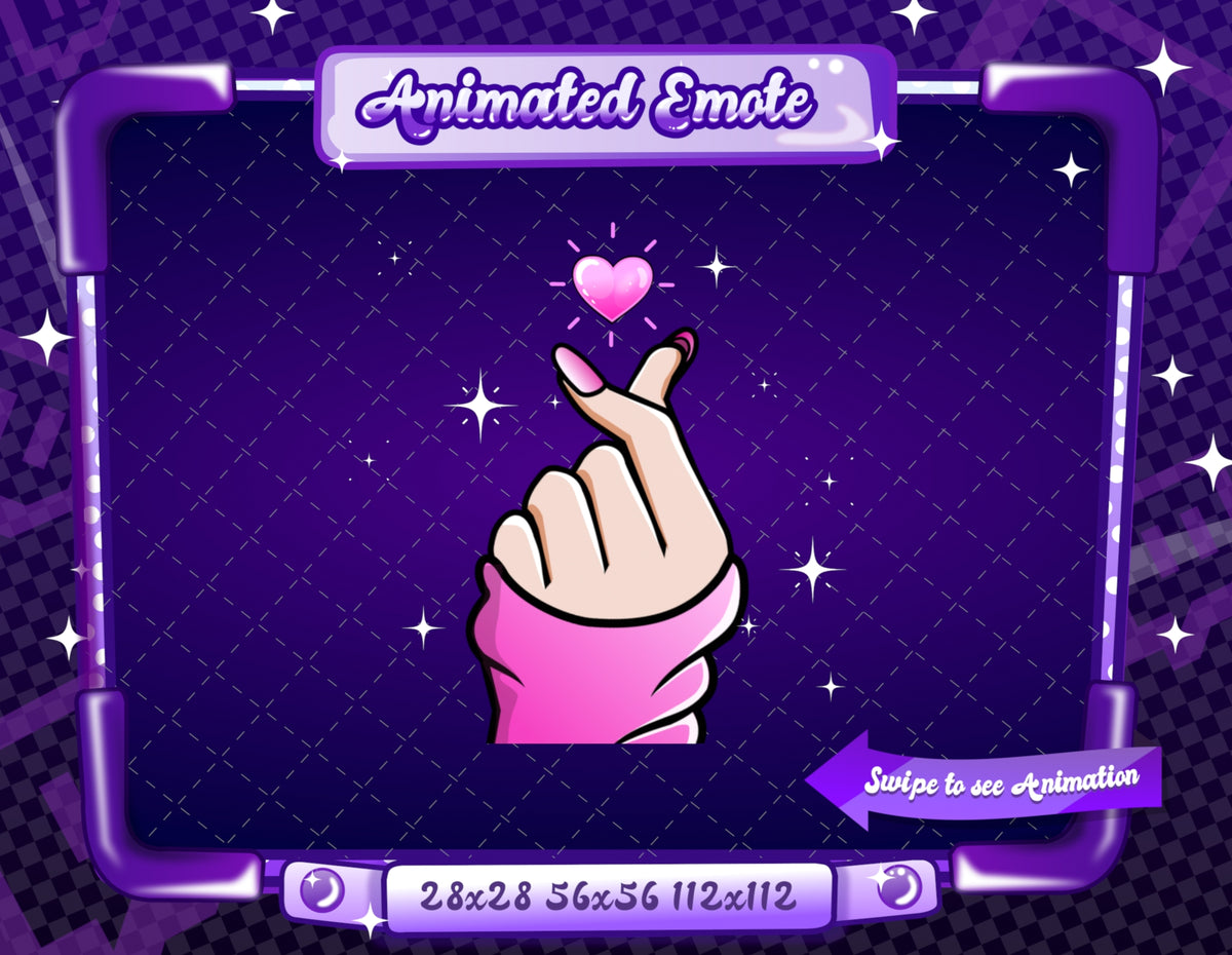Animated Finger Heart Emote V3