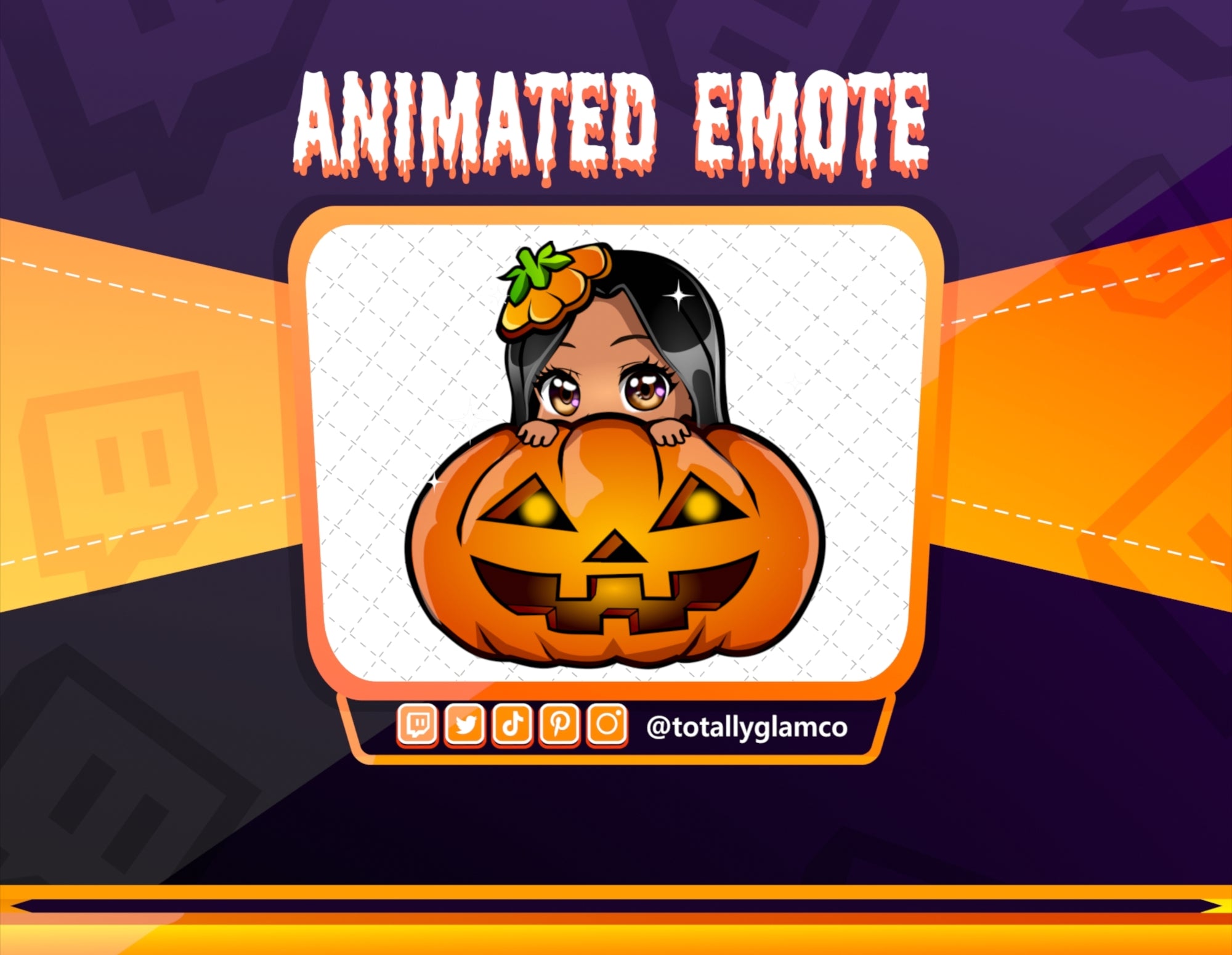 Animated Black Girl Chibi GG Emote – TotallyGlamCo