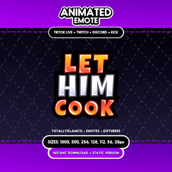 Animated Let Him Cook Emote