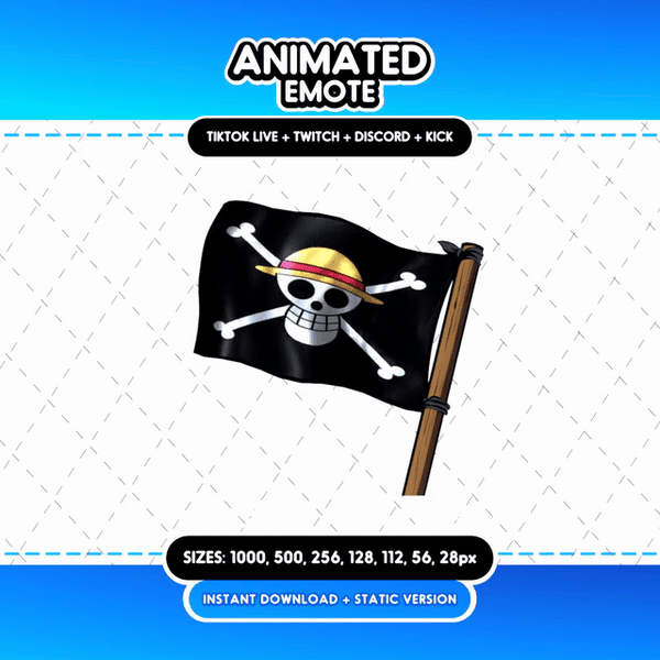 Animated One Piece Pirate Flag Emote