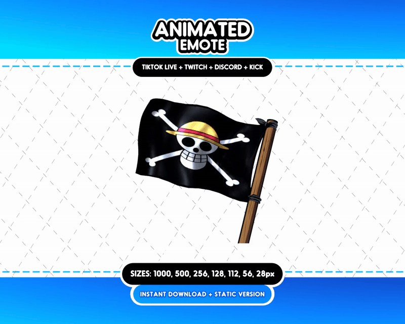 Animated One Piece Pirate Flag Emote