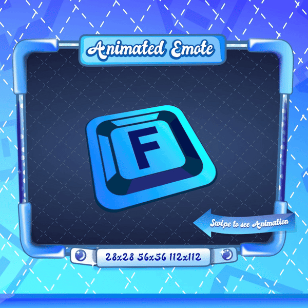 Animated Blue Press F Emote V1