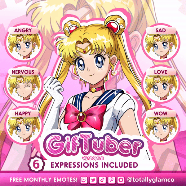 Animated Sailor moon GIFtuber