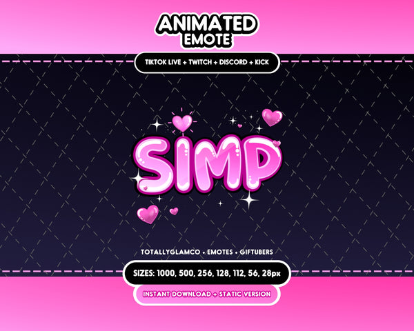 Animated + Static Simp Emote