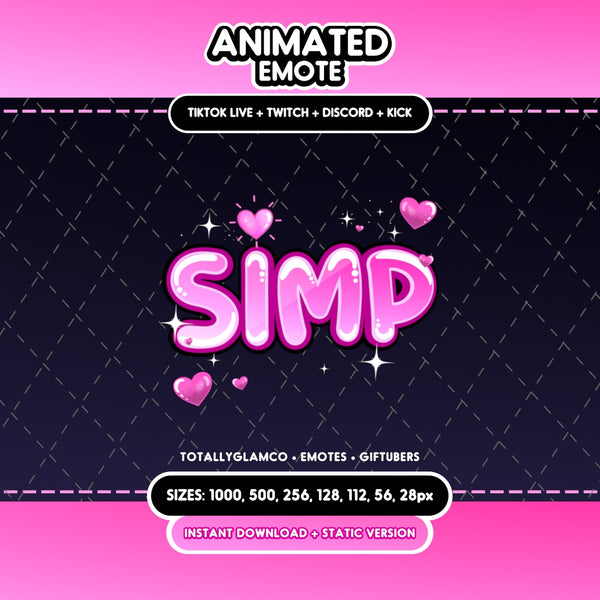 Animated + Static Simp Emote