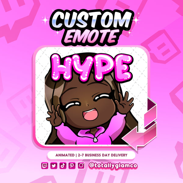 Animated Hype YCH Custom Chibi Emote