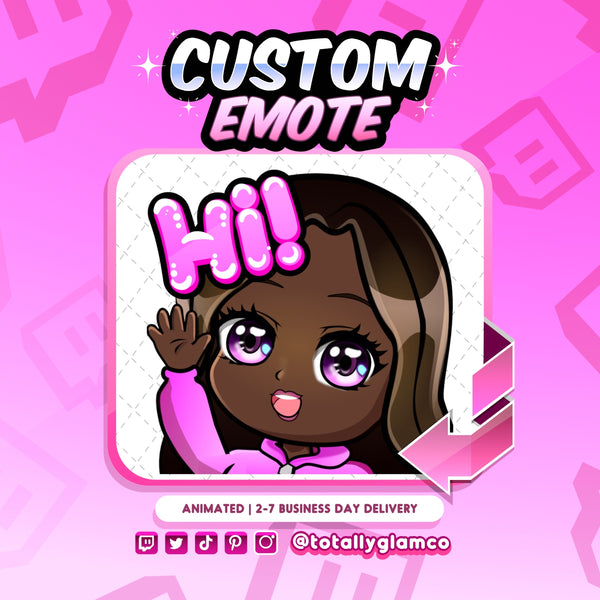Animated Hi YCH Custom Chibi Emote