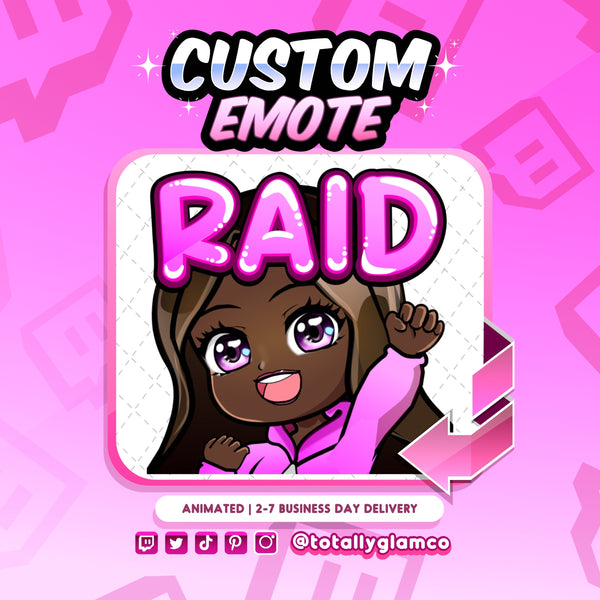 Animated Raid YCH Custom Chibi Emote