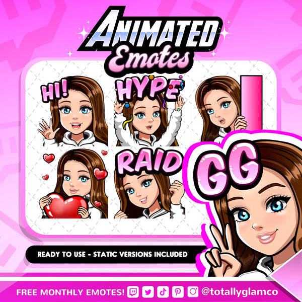 Animated Cartoon Glam emotes V3