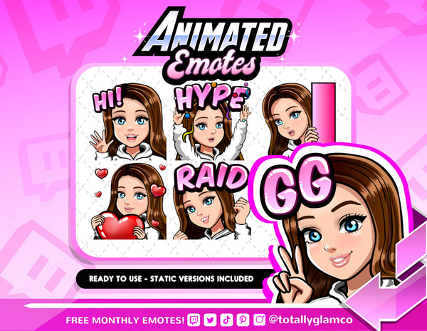 Animated Cartoon Glam emotes V3