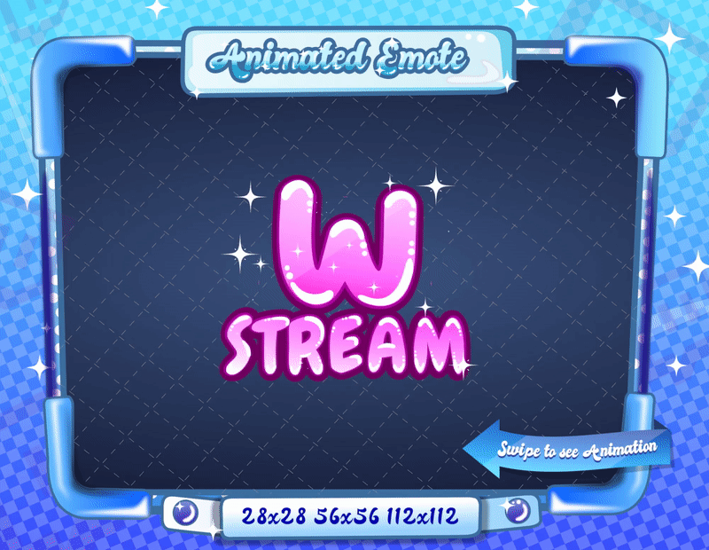 Animated W Stream Emote V1