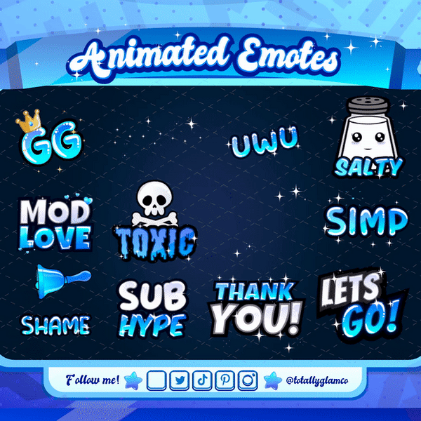 Animated Blue Text Emotes V1