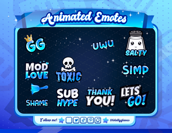 Animated Blue Text Emotes V1