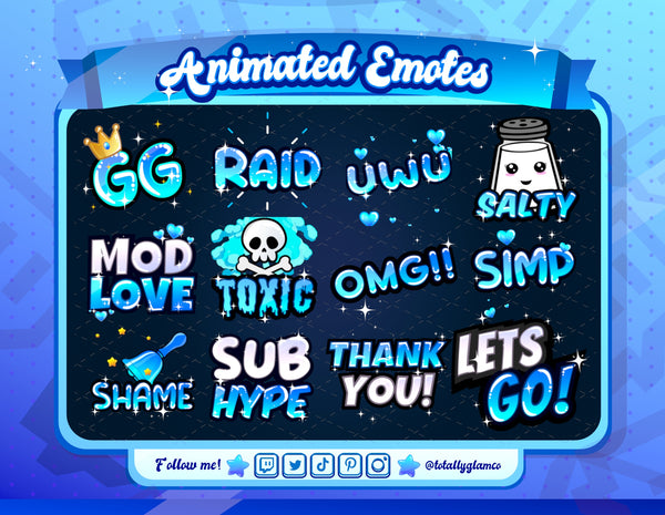 Animated Blue Text Emotes V1