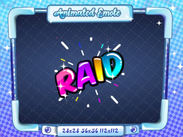 Animated Rainbow Raid Emote V6