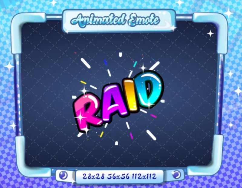Animated Rainbow Raid Emote V6