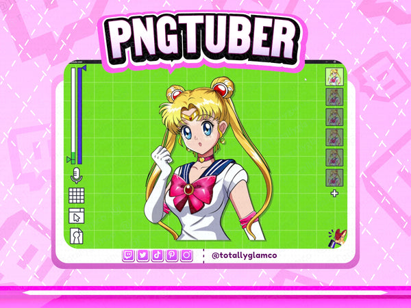 Animated Sailor moon GIFtuber