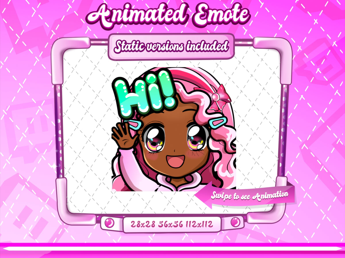 Animated 90's Chibi Glam Emotes