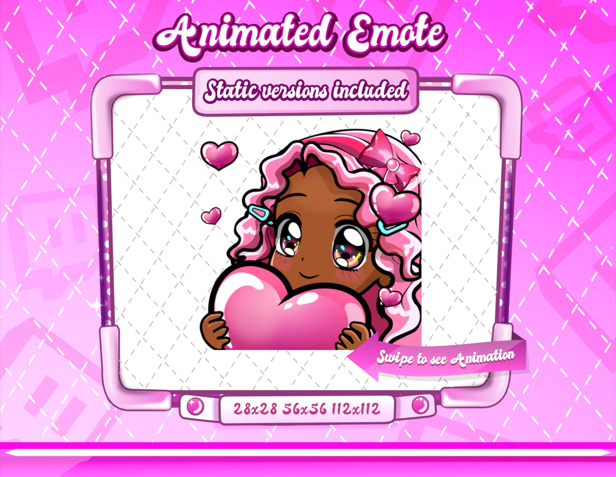 Animated 90's Chibi Glam Emotes