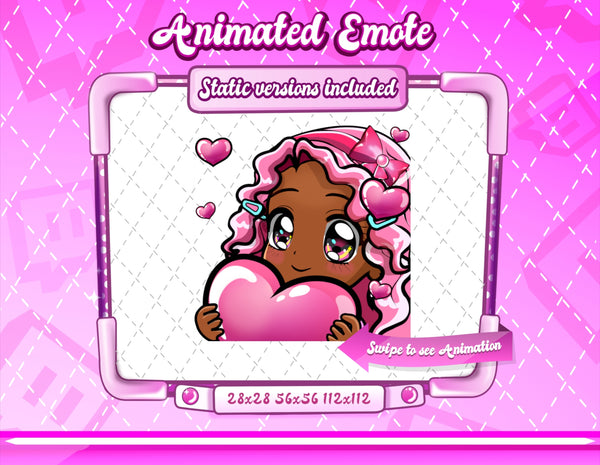 Animated 90's Chibi Glam Emotes