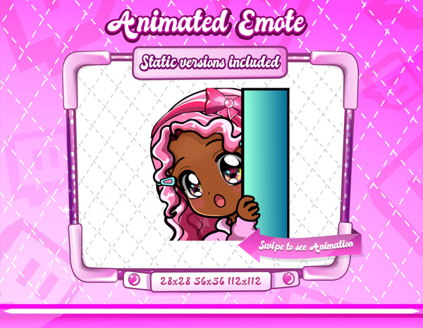 Animated 90's Chibi Glam Emotes