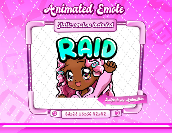 Animated 90's Chibi Glam Emotes