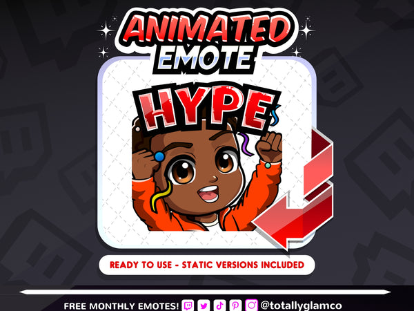 Animated Black boy emotes V1
