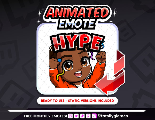 Animated Black boy emotes V1